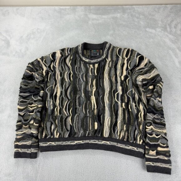Coogi Australia Knit Grey Wool Sweater Women’s Size M - Picture 4 of 11